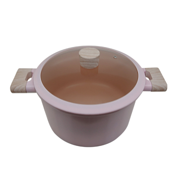 Wholesale 24cm Pink High-Class Metal Casserole Cookware