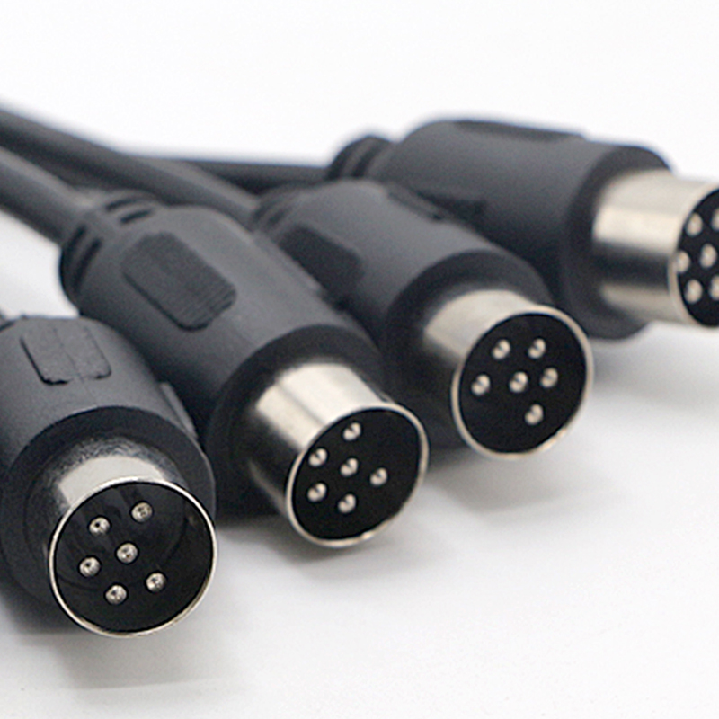 Customised  3 4 5 6 7 8 9 10 13 pin  female  male  24 26 28 AWG    mini din  cable for Audio VR Gaming