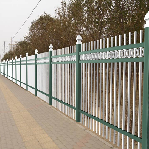 SGS galvanized steel picket fence