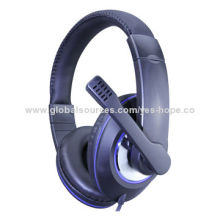 Computer stereo headset for telephone operator