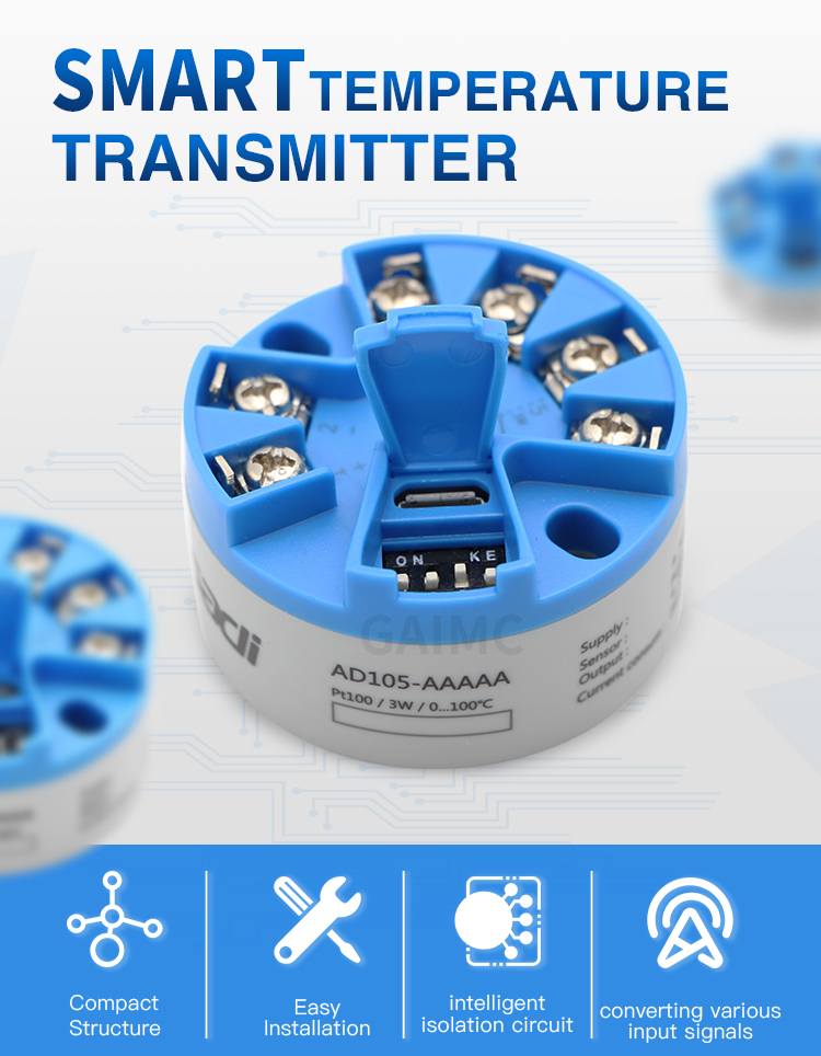 GTM102 Universal Input 4-20mA output Head Mounted Temperature Transmitter