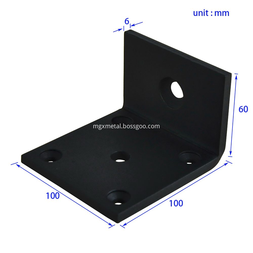 SLB0005 L Shape Wall Lamp Mounting Brackets Size