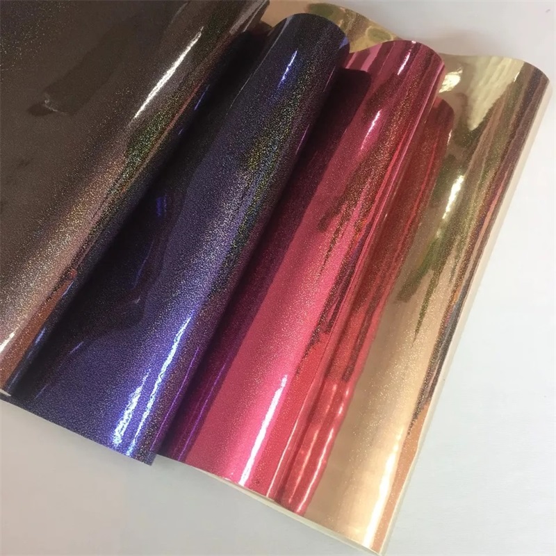 Pelle PU di poliestere glitter per specchio per indumenti