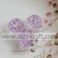 Decorative 12x14MM Light Purple Color Transparent Acrylic Berry Beads