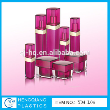 flat plastic bottle for cosmetic packaging