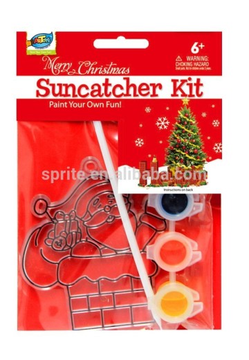 Christmas Series-Non-toxic DIY Suncatcher Paint Set for Kids DIY Acrylic Paint Suncatcher Painting