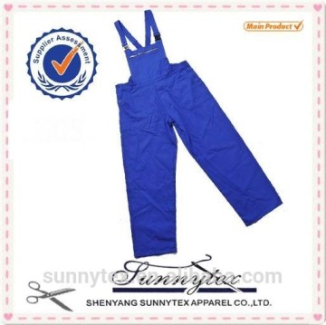Sunnytex industrial 100% cotton royal blue bibpant