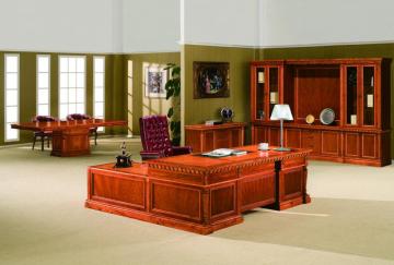 Classical Executive office Desk with wood veneer