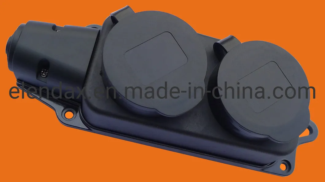 Промышленная розетка Elendax, черная, 3-контактная, EU, 16А, IP44 (P6310E)