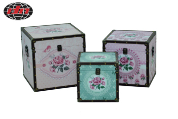 Romantic PU Covered Gift Wooden Boxes