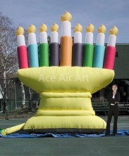 Giant Inflatable Hanukkah Menorah Balloon: A Perfect Event & Promotion Decorative Item with Included Blower and Sea Shipping
