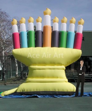 Giant Inflatable Hanukkah Menorah Balloon: A Perfect Event & Promotion Decorative Item with Included Blower and Sea Shipping