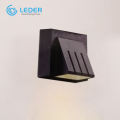 LEDER 3W Striped Aluminum Black outdoor wall lights