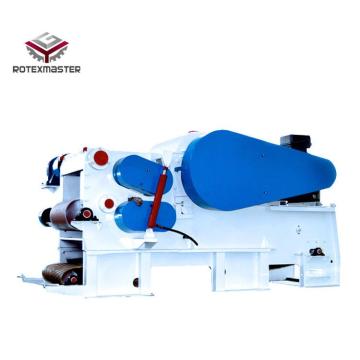 Electric motor drum wood chipper