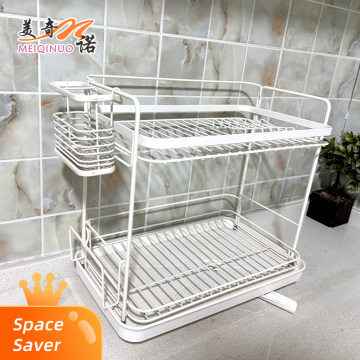Kitchen double-layer bowl and chopstick drain rack