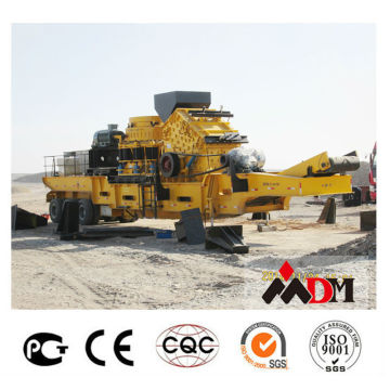 New design wheel mounted mobile crushing and screening plant