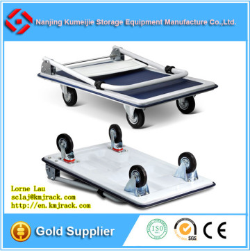 2015 Hot Sale Foldable Handle Plastic Platform Trolley Carts