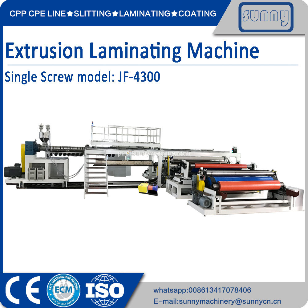 Máquina de laminação de extrusão semi-automática