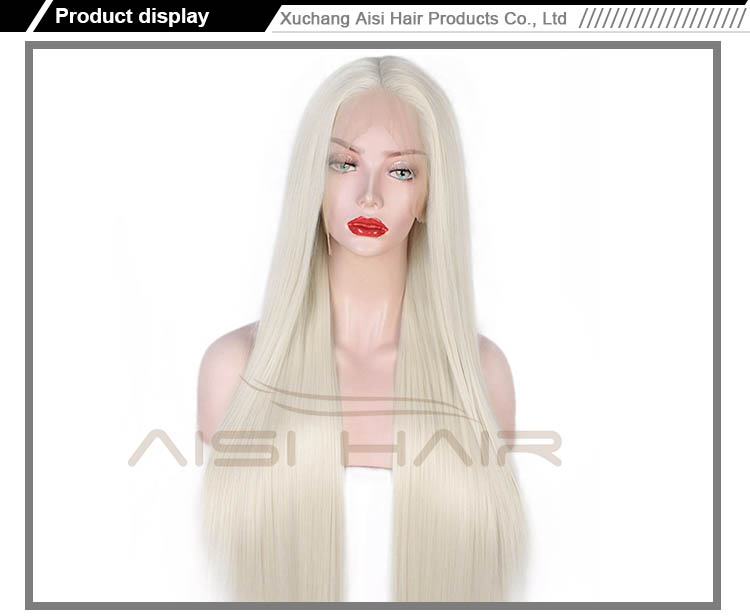 Long Blonde Wig Lace Front Wig Silky Heat Resistant Synthetic Fiber Straight Lace Frontal Wigs For Women