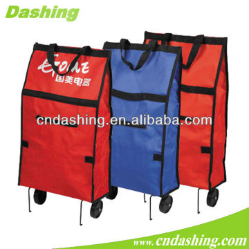 Folding trolley bag for mall shopping