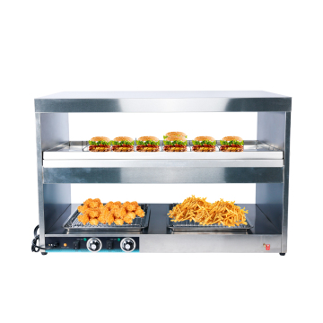 Factory Customized 2 Layers Electric Bread and Hamburger Warmer Cabinet