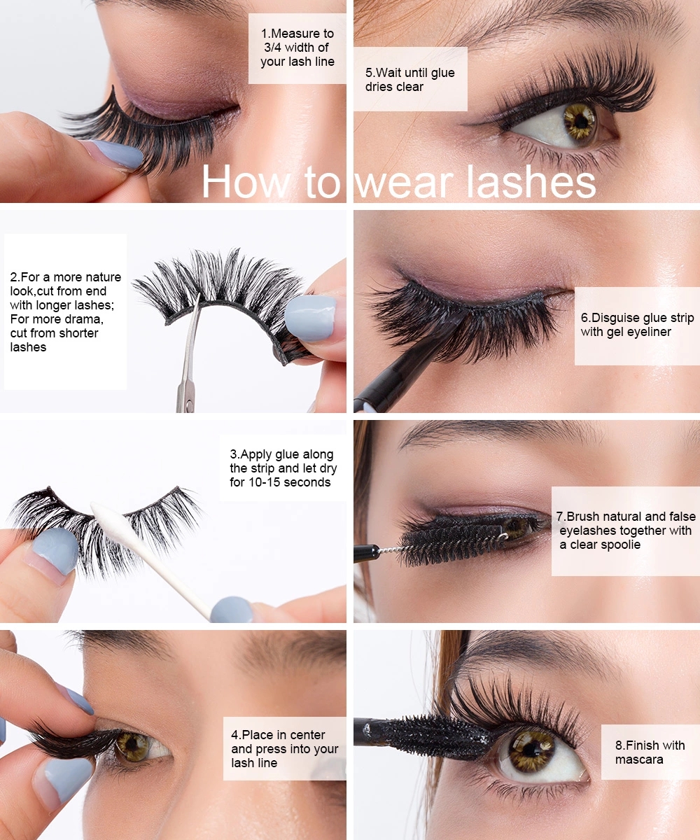 Megalook Top Quality  20mm 5D Mink False Eyelashes Vendor with Custom Eyelash Packaging