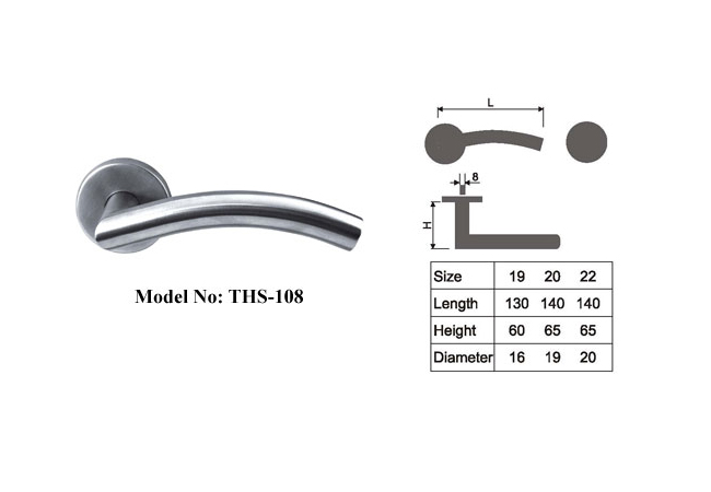 Contemporary Elegant Tube Door Lever Handles 