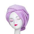 Weft knitting microfiber hair drying towel wrap