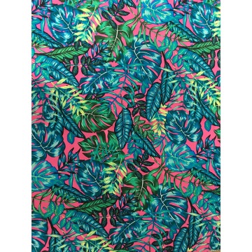 Tissu d&#39;impression Tropical Design Rayon Challis 32S