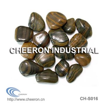 Stripe polished stones pebbles cobbles