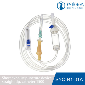 Puncture device short exhaust