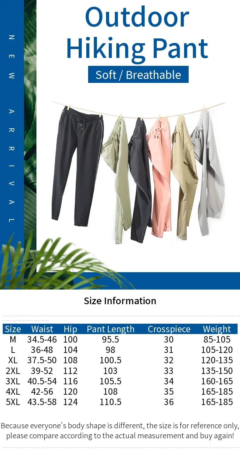 Wholesale Outdoor Gym Pant Quick-Drying Pants Men's Comfortable Trousers Hiking Pants