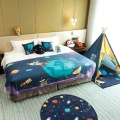 Impresión de la habitación para padres e hijos Cojín de tapa de cama de la carpa