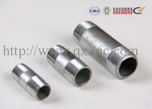 black npt thread malleable iron pipe fitting, pipe nipple