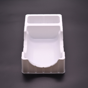 Small square plastic box white