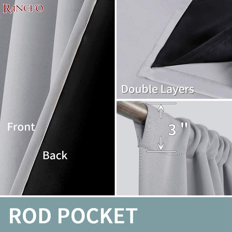 Custom size thick double layer 100% blackout curtain window curtain for bedroom