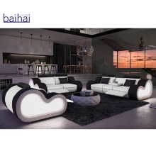 Europe Modern Furniture Sofa: LED Light Armrest New Design Factory Customized