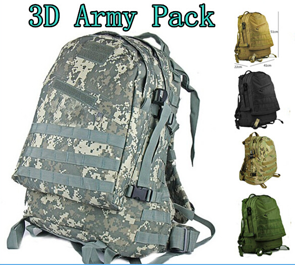 New Design Tactical Hunting Sports Military Hiking Camping 3D Backpack Bag Outdoor Backpack