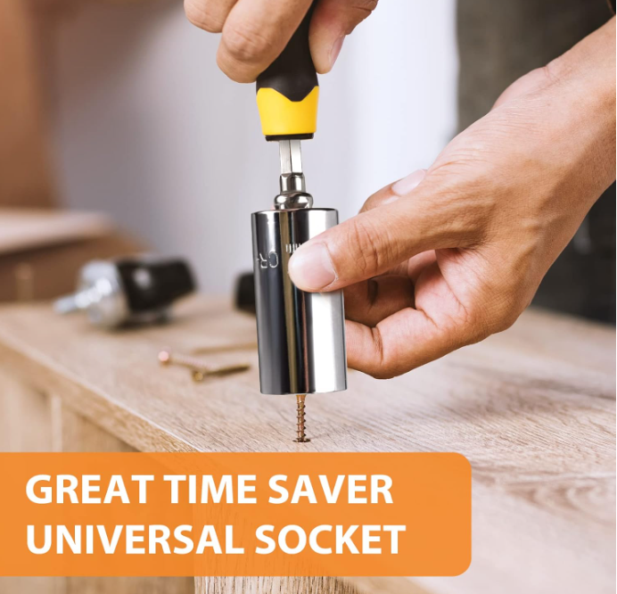 Univerzális foglalatos 3/8" fúróadapter krómozott acél csapokkal