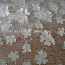 classy embroidery in poly mesh