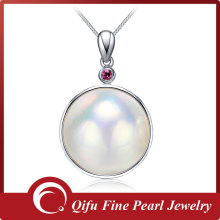 Guangzhou Factory Supply Mabe Pearls in 925 Silver Pendants Jewelry