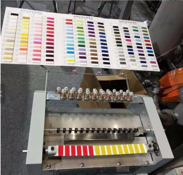 Yarn color card machine