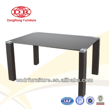 black glass top dining table