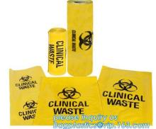 infectious medical waste disposal plastic bag, plastic clinical waste bag, medical waste bag biohazard bag