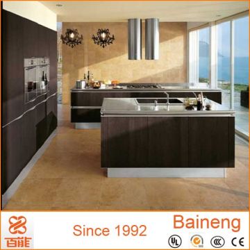 high quality stainless steel kitchen carcass cabinet with hidden aluminium handle for modular kitchen