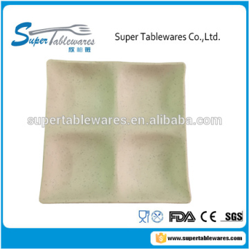 melamine bamboo square appetizer plate