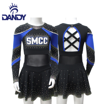 Sublimation printing cheerleading uniform for youth