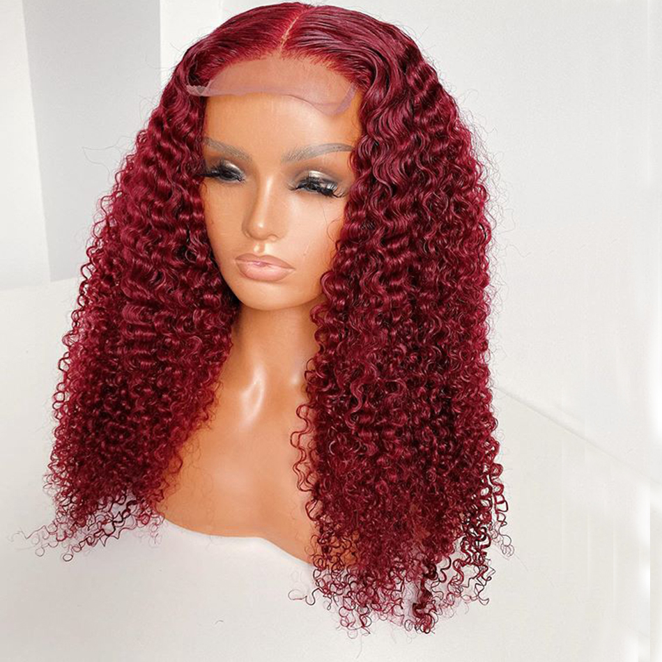 Christmas New Year Closure Wigs Kinky Curly Remy Virgin Human Hair Wigs for Black Women Swiss Lace Toupee