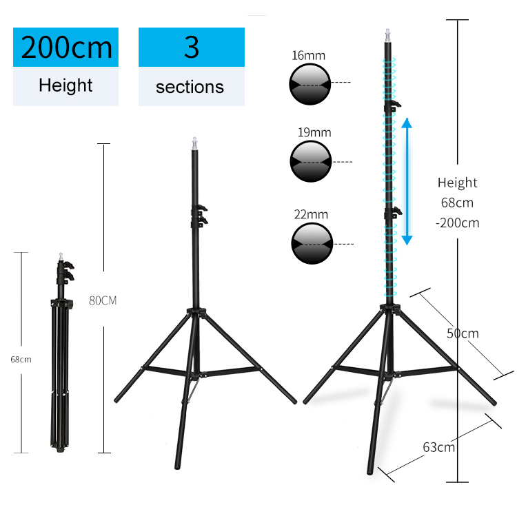 การถ่ายภาพ Dimmable Bi-Color Soft Led Video Light Panel Lighting Kit พร้อมขาตั้งแบตเตอรี่สำหรับสตรีมเกมสด YouTube