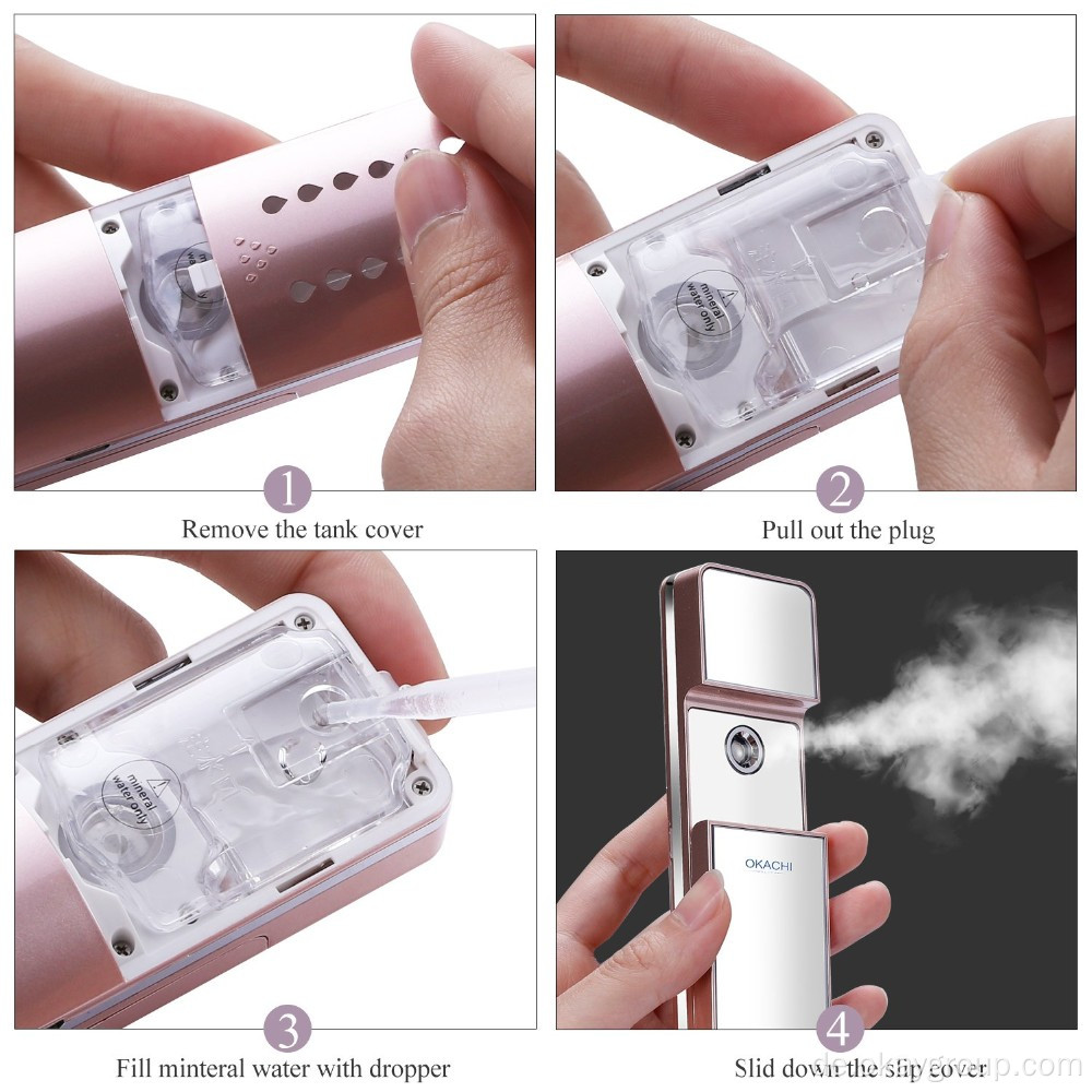 Professionelles wiederaufladbares USB-Sprühgerät mit Nano-Nebelspray
